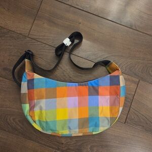BAGGU Madras Medium Nylon Crescent